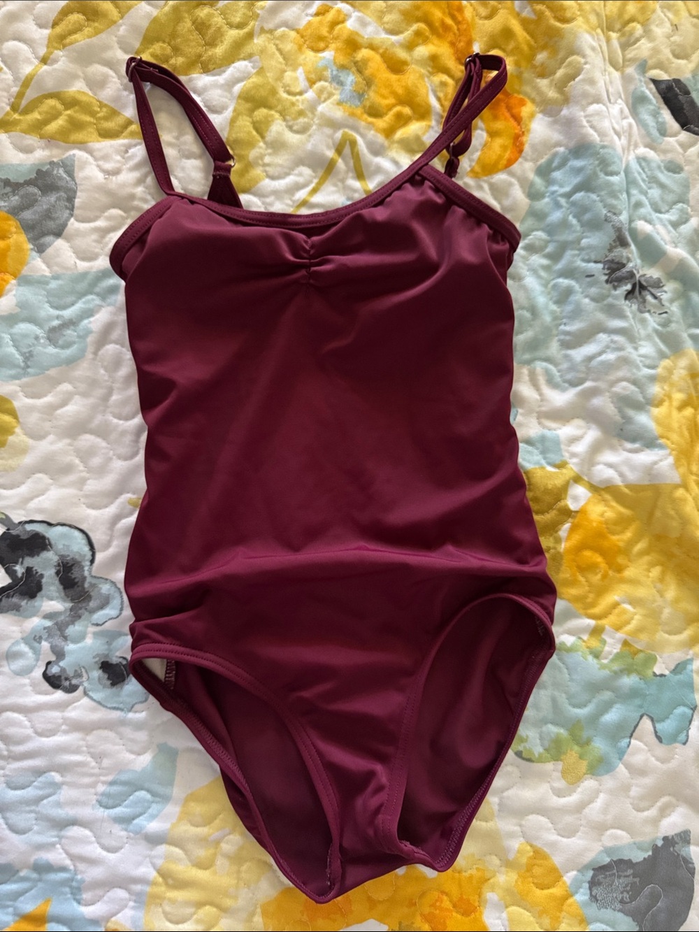 Weissman Burgundy One-Piece Swimsuit
